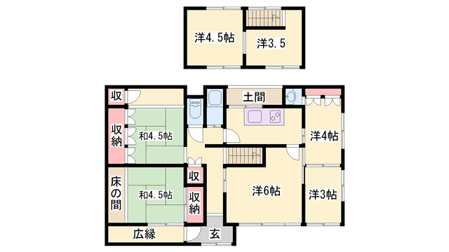 たつの市龍野町の戸建ての物件間取画像