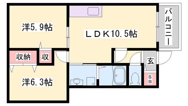 ヴィオラコートの物件間取画像