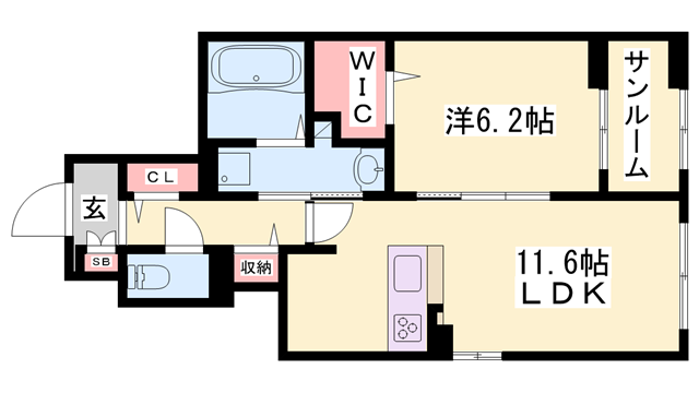 ロジュマンⅢの物件間取画像