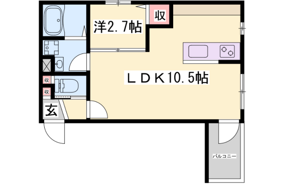 ボヌール亀山駅前の物件間取画像