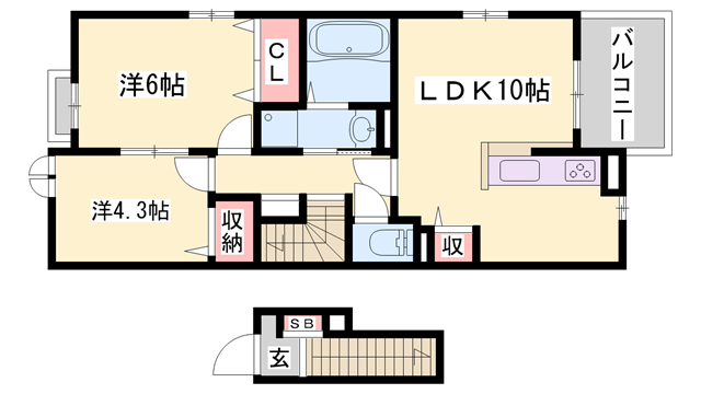 Maison青空の物件間取画像