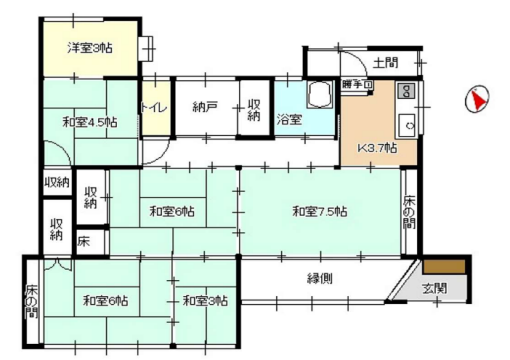 相生市垣内町貸家1の物件間取画像