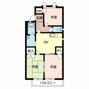 ガーデンハイツ緑ヶ丘D棟の物件間取画像