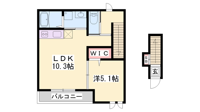 ひまわりⅠの物件間取画像