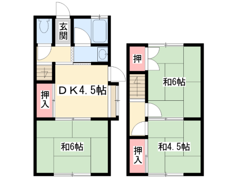 谷川貸家の物件間取画像