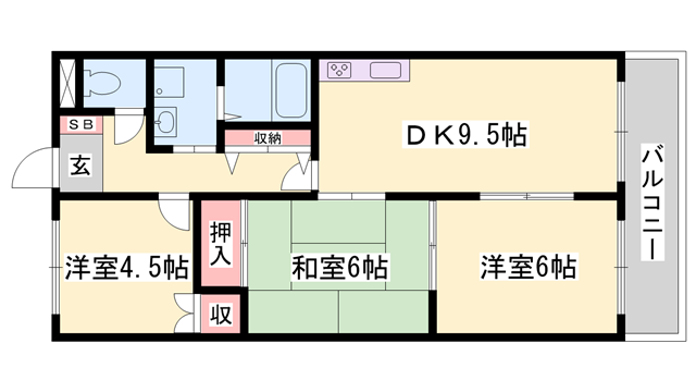 グランチェスタの物件間取画像