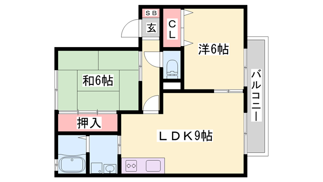 ファミールコートK A棟の物件間取画像