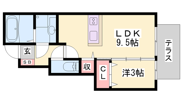 コンフォール蓼野の物件間取画像