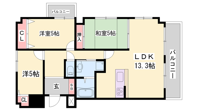 物件間取画像