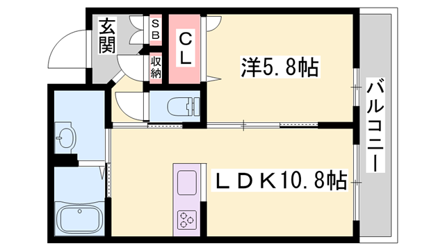 フェリーチェカーサの物件間取画像