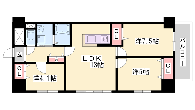 物件間取画像