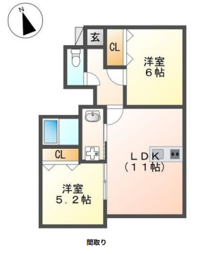 物件間取画像