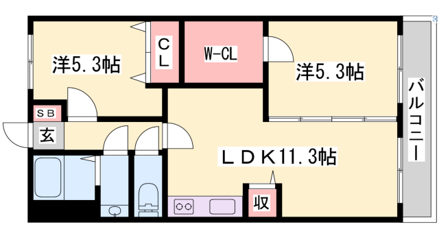 物件間取画像