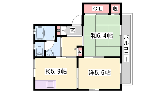プレミール上中の物件間取画像