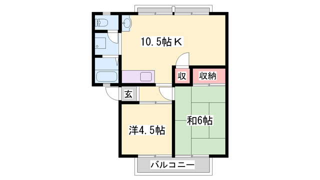 アーバンハイツ梶原Cの物件間取画像