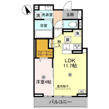D-PLACE町坪の物件間取画像