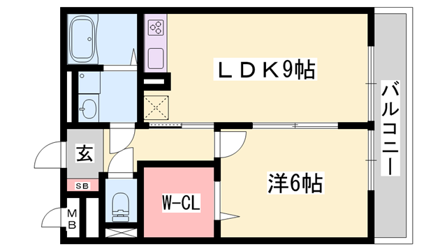 フェリア佐用岡の物件間取画像