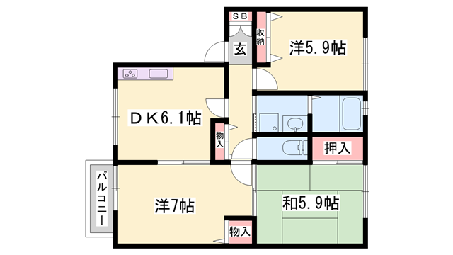 物件間取画像