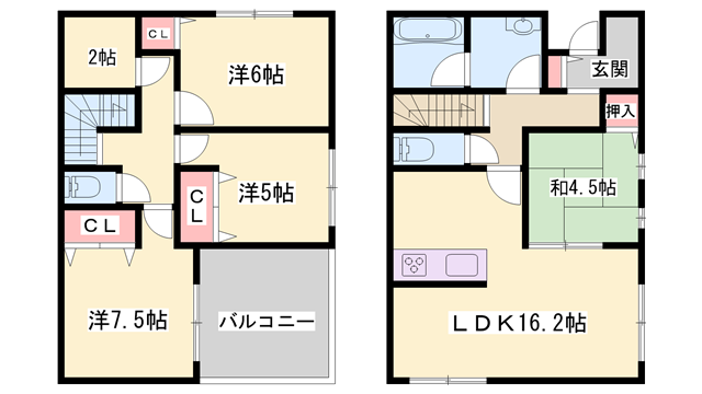 姫路市網干区興浜戸建の物件間取画像