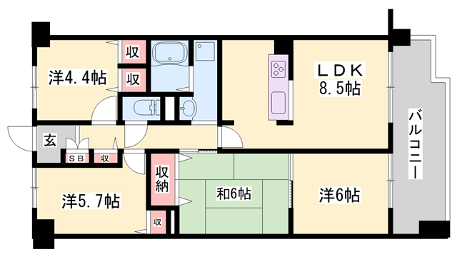 物件間取画像