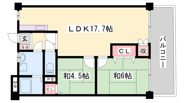 ブエナビスタ姫路の物件間取画像