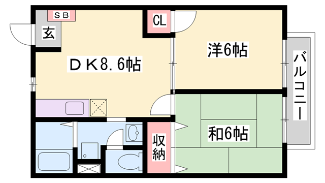 エスポワール・サンの物件間取画像