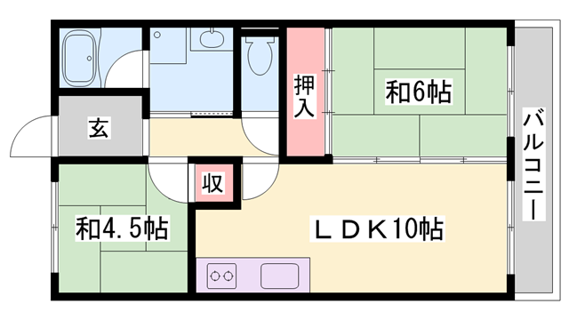 コーポ白浜の物件間取画像