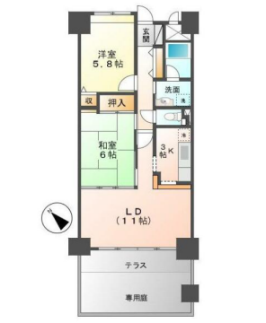 物件間取画像
