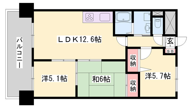 ファーレ姫路の物件間取画像