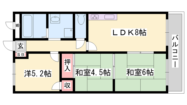 リゾティ英賀保の物件間取画像