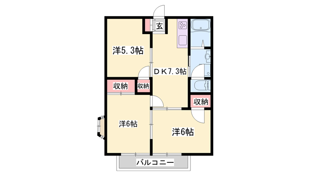 サンライズ青山の物件間取画像