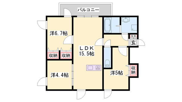 物件間取画像