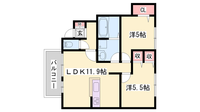 物件間取画像