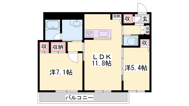 シャーメゾン　フクサキの物件間取画像
