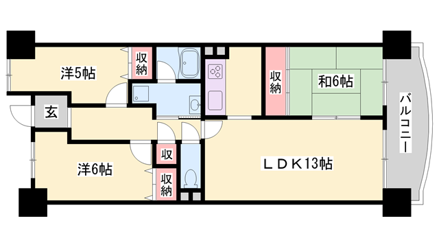 第二網干駅前マンションの物件間取画像