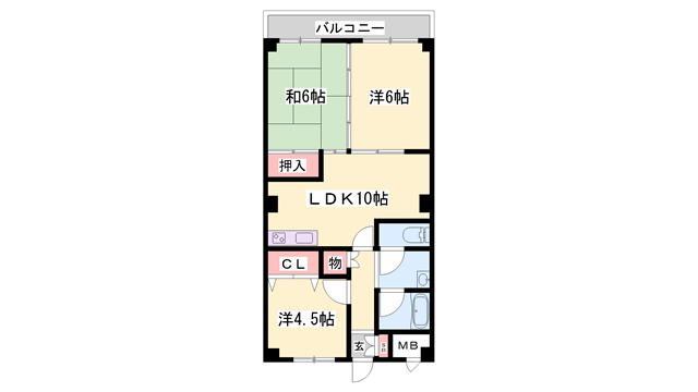 リバティ勝原の物件間取画像