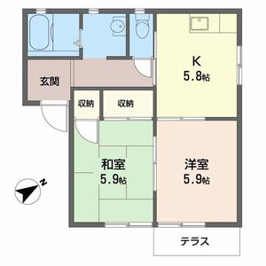 フォーレスタカオカの物件間取画像