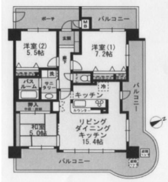 物件間取画像