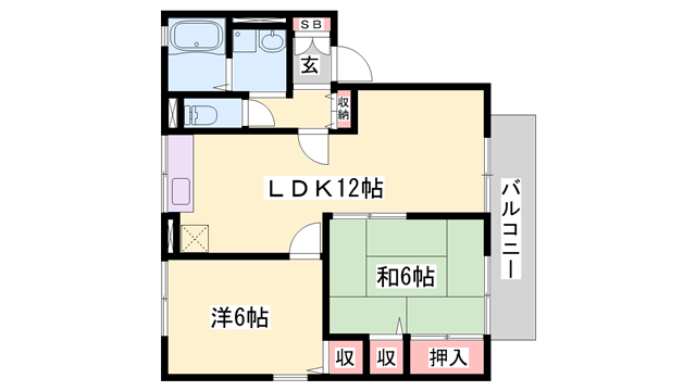 ガーデンハイツB棟の物件間取画像