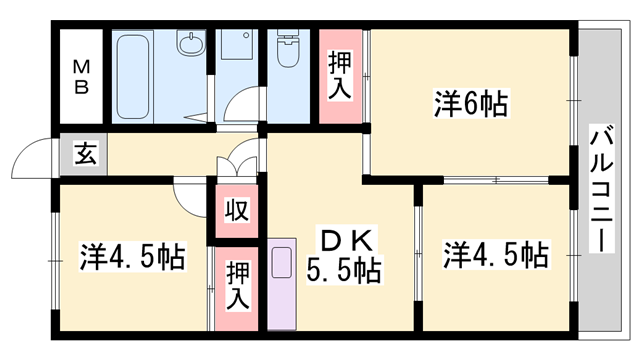物件間取画像