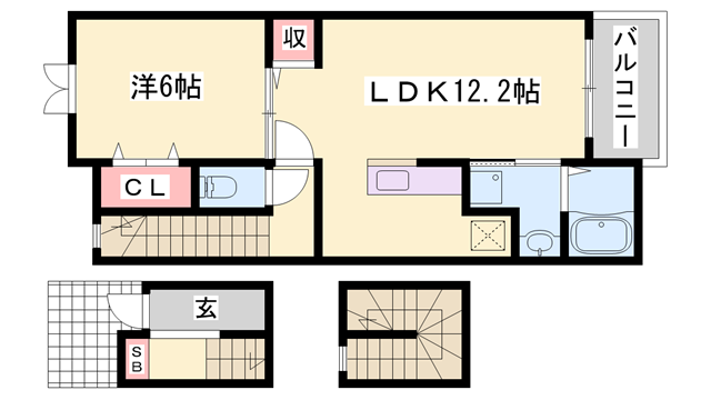 セレノ・プリートMKの物件間取画像