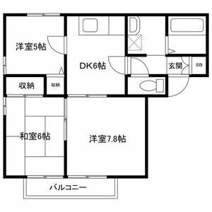 エイセイ勝原Ｂ棟の物件間取画像