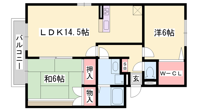 ロイヤルグレース花田Ｃ棟の物件間取画像
