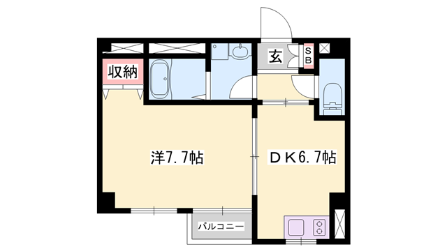 サンワプラザ福崎Sの物件間取画像