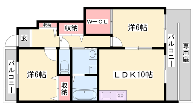 スカイルームⅠの物件間取画像