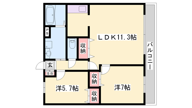 物件間取画像