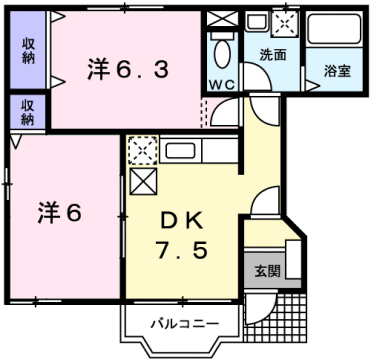 メゾン余部の物件間取画像