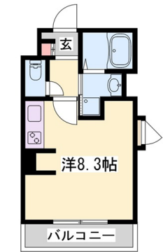 continent花影Ⅰの物件間取画像