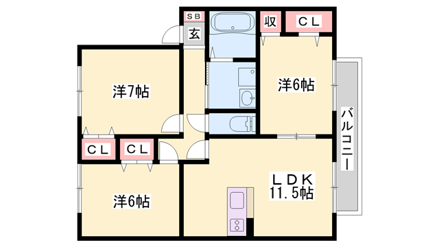 物件間取画像