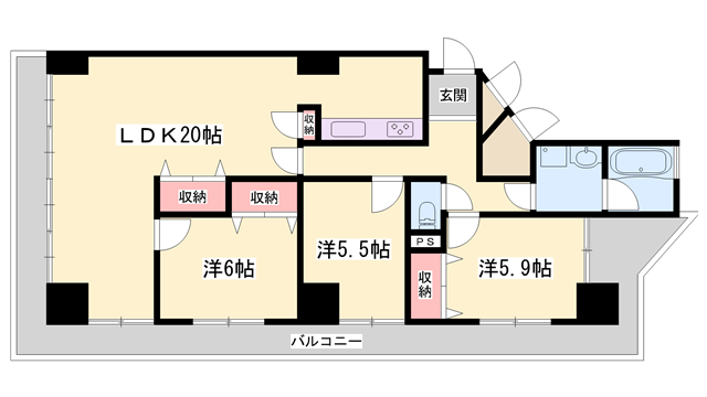 物件間取画像